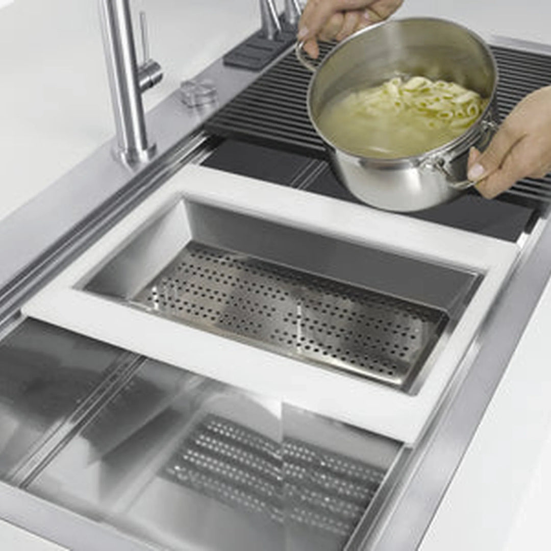 120cm Milanello Workstation Sinks - Top Mounted Or Flush Mounted - Left Or Right Bowl Options - Luxair Cooker Hoods Limited
