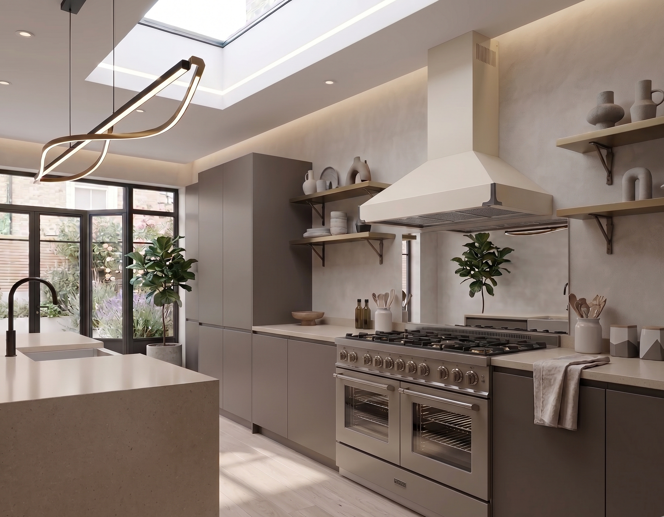 luxair cooker hoods - wall mounted cashmere kitchen extractor