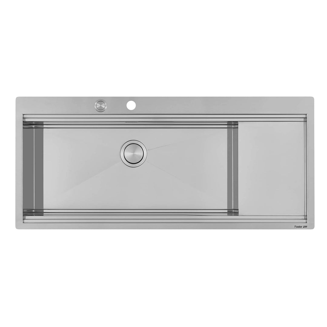 120cm Milanello Workstation Sinks - Top Mounted Or Flush Mounted -  Left Or Right Bowl Options