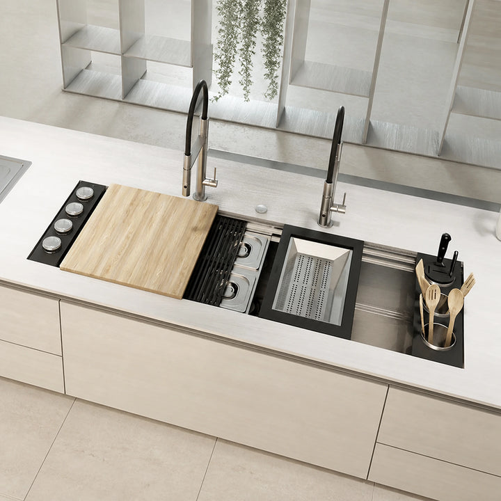 120cm - 150cm Happy Hour Chef Station Sinks - Luxair Cooker Hoods Limited