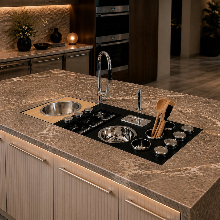 120cm - 150cm Happy Hour Chef Station Sinks - Luxair Cooker Hoods Limited