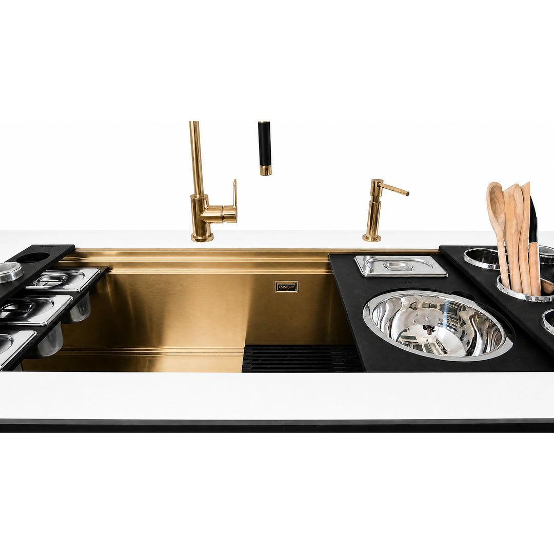 120cm - 150cm Happy Hour Chef Station Sinks - Luxair Cooker Hoods Limited