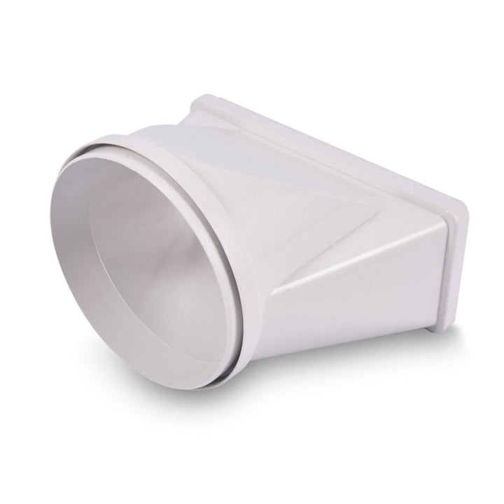 Round To Flat 220mm x 90mm Horizontal Connector - Luxair Cooker Hoods Limited