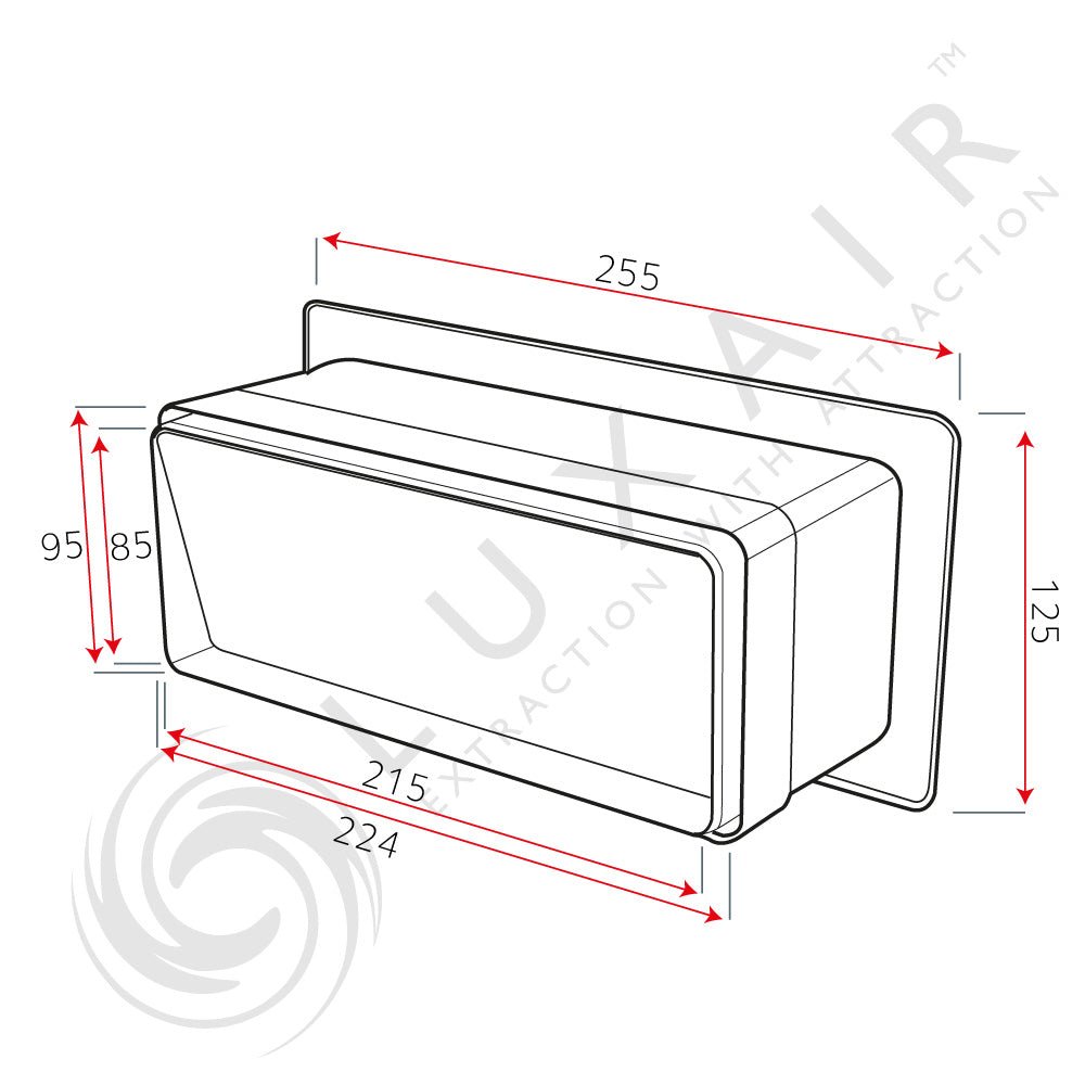 Rectangular UPVC Wall Vent - Luxair Cooker Hoods Limited