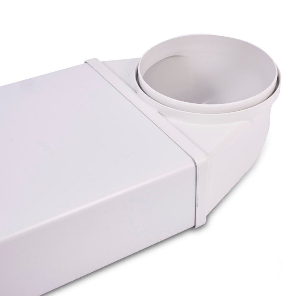 220mm x 90mm Round To Rectangular 90° Elbow - Luxair Cooker Hoods Limited