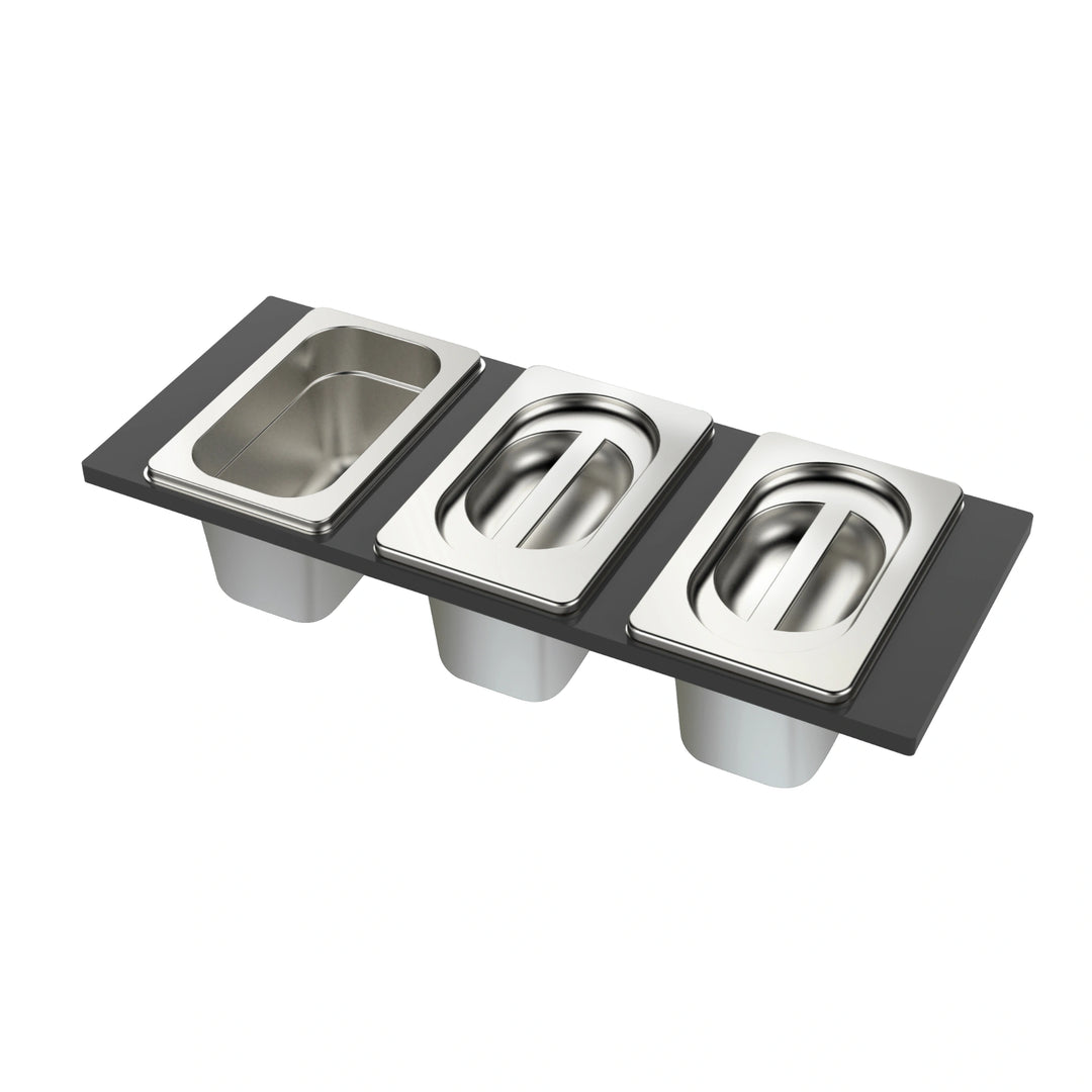 Stainless Steel 3 Bowl Salad Containers