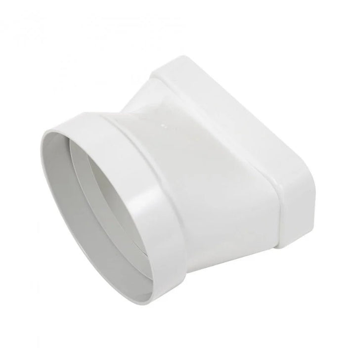 125mm (5") Round To 150mm x 70mm Flat Horizontal Connector - Luxair Cooker Hoods Limited