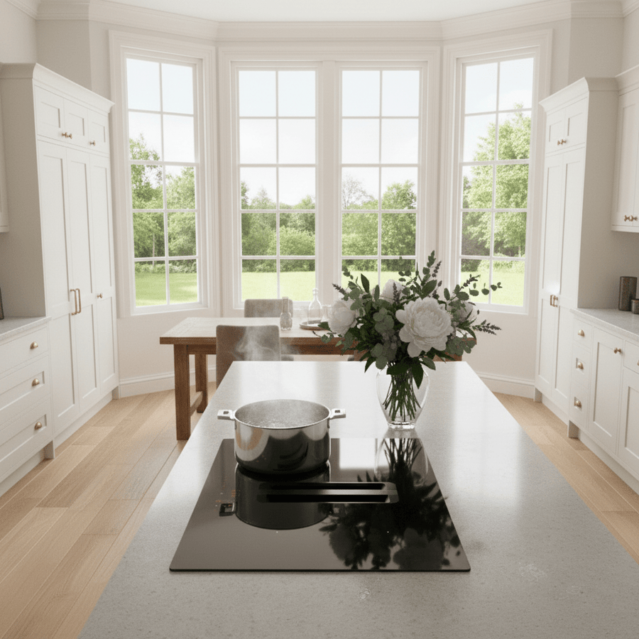 Arcus - 60cm Vented Induction Hob With Built In Extractor - Luxair Cooker Hoods Limited