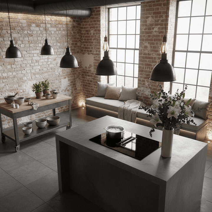 Arcus - 75cm Vented Induction Hob With Built In Extractor - Luxair Cooker Hoods Limited