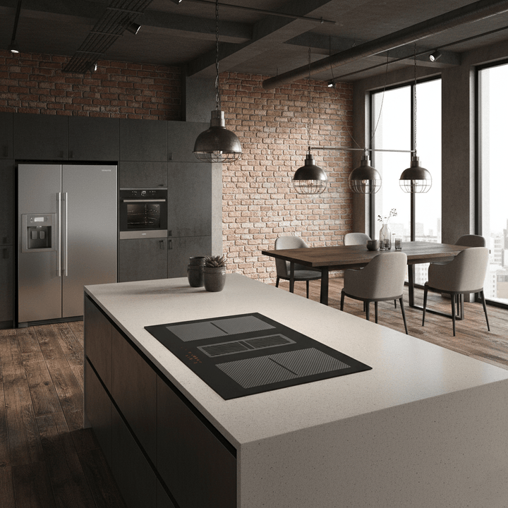 Arcus - 78cm Vented Induction Hob With Built In Extractor - Luxair Cooker Hoods Limited