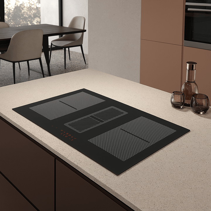 Arcus - 78cm Vented Induction Hob With Built In Extractor - Luxair Cooker Hoods Limited