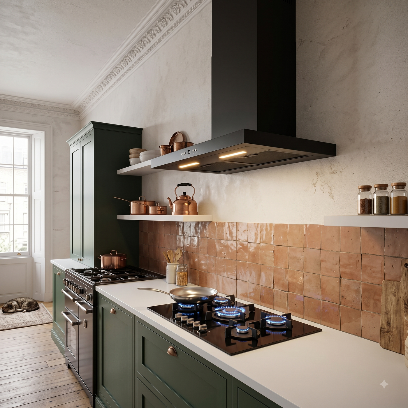 80cm MODA in black - wall mounted cooker hood