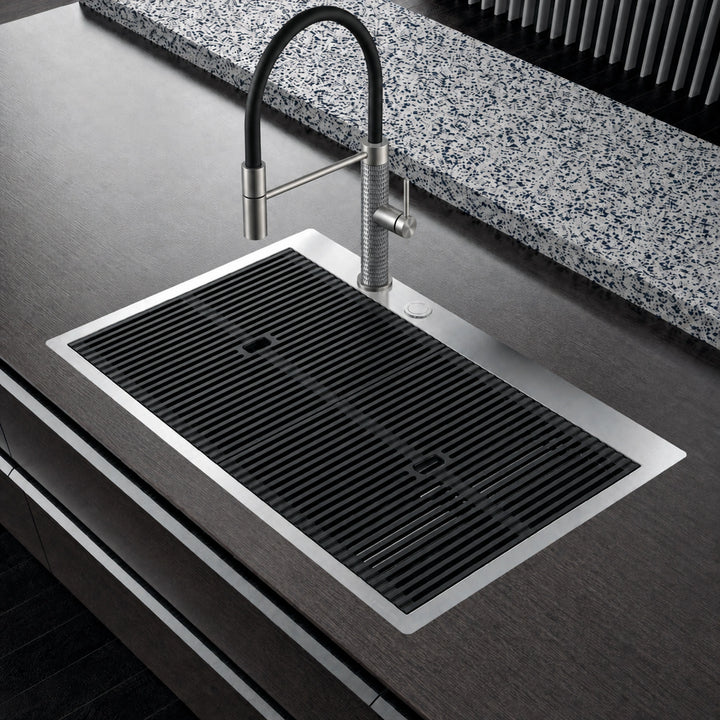 Milano top mounted 80cm luxury sink with the milano mixer tap stainless steel