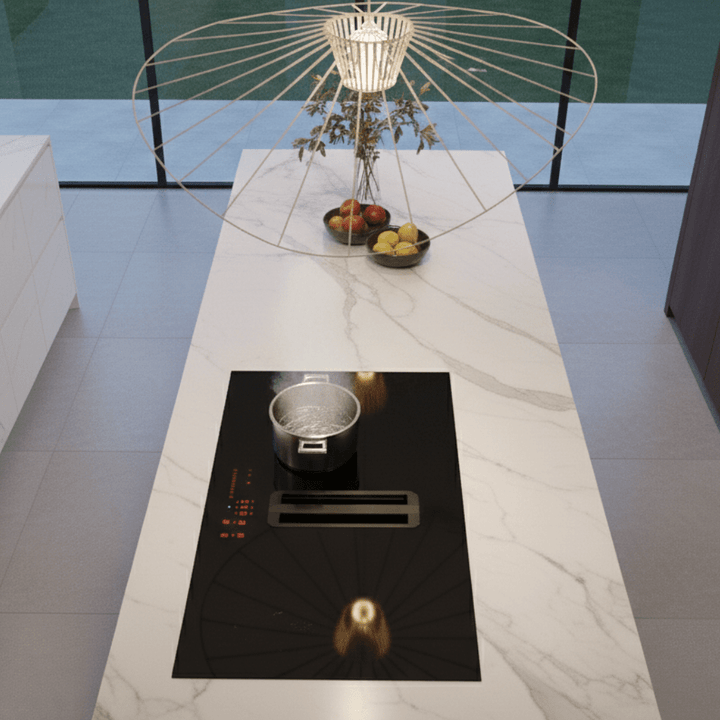 Arcus - 83cm Vented Induction Hob With Built In Extractor - Luxair Cooker Hoods Limited