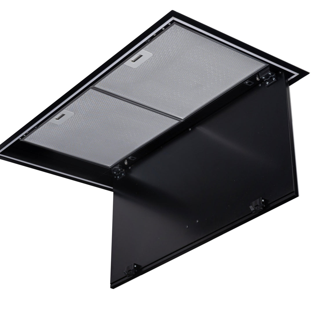 Caporra - Ceiling Hood With External Motor - Black - 90cm x 50cm - 1400 m³/hr Motor