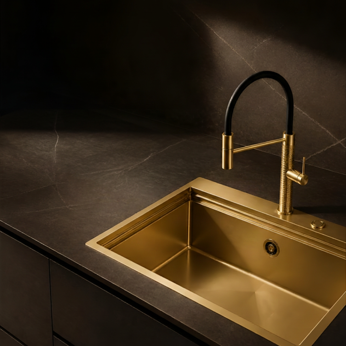 Matching Gold PVD sink options