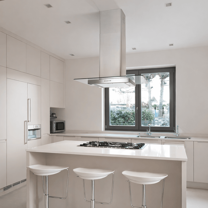 Flat Glass - Island Cooker Hood - Luxair Cooker Hoods Limited