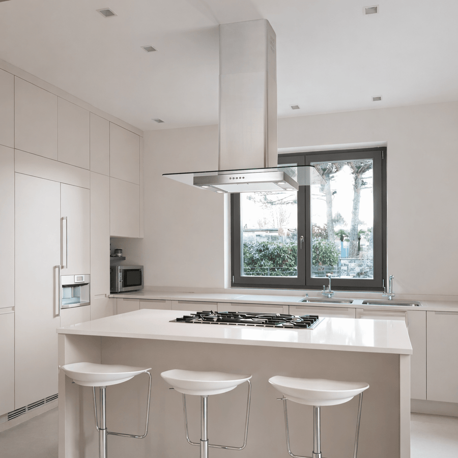 Flat Glass - Island Cooker Hood - Luxair Cooker Hoods Limited