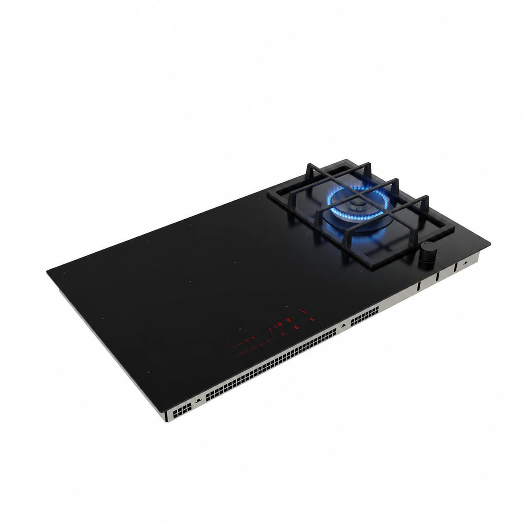 90cm - Hybrid Gas and Induction Hob with Wok Burner