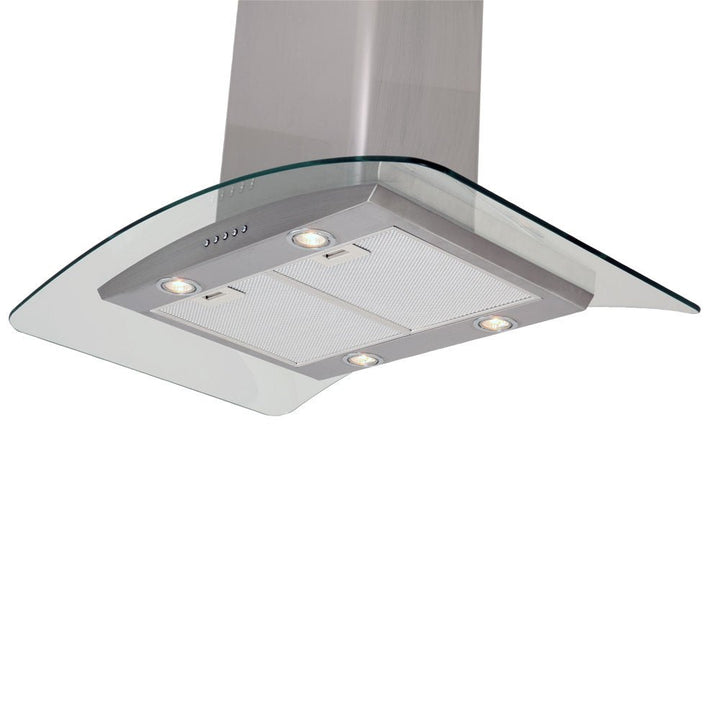 Curved Glass - Island Cooker Hood - Luxair Cooker Hoods Limited