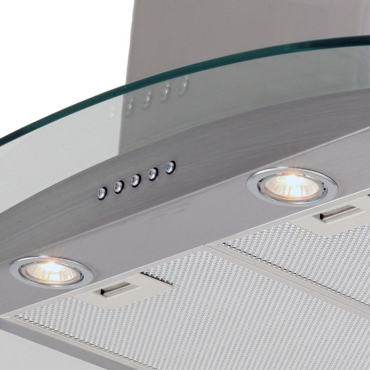 Curved Glass - Island Cooker Hood - Luxair Cooker Hoods Limited