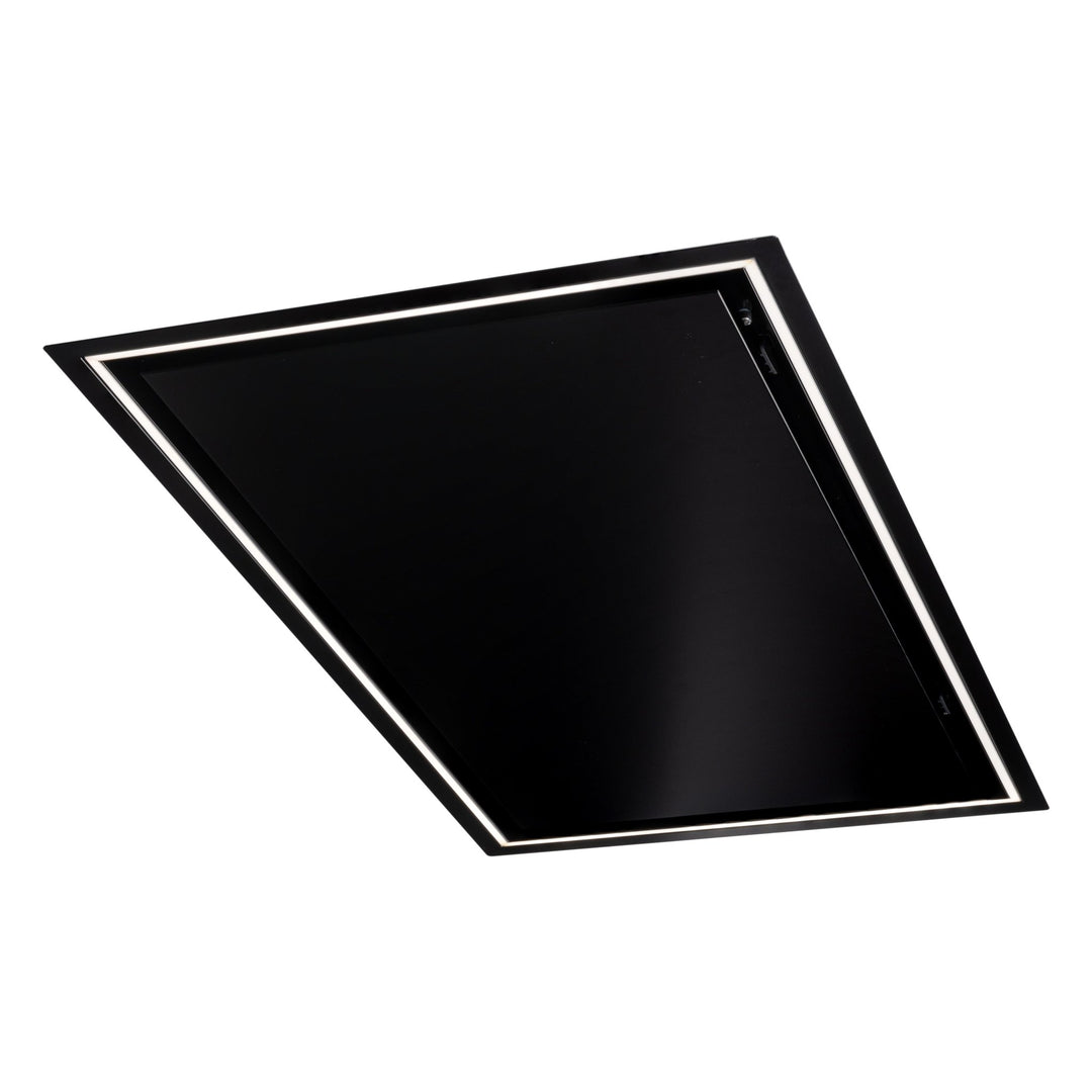 Caporra - Ceiling Hood With External Motor - Black - 90cm x 50cm - 1400 m³/hr Motor