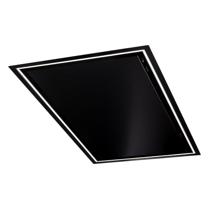 Caporra - Ceiling Hood With External Motor - Black - 90cm x 50cm - 1400 m³/hr Motor