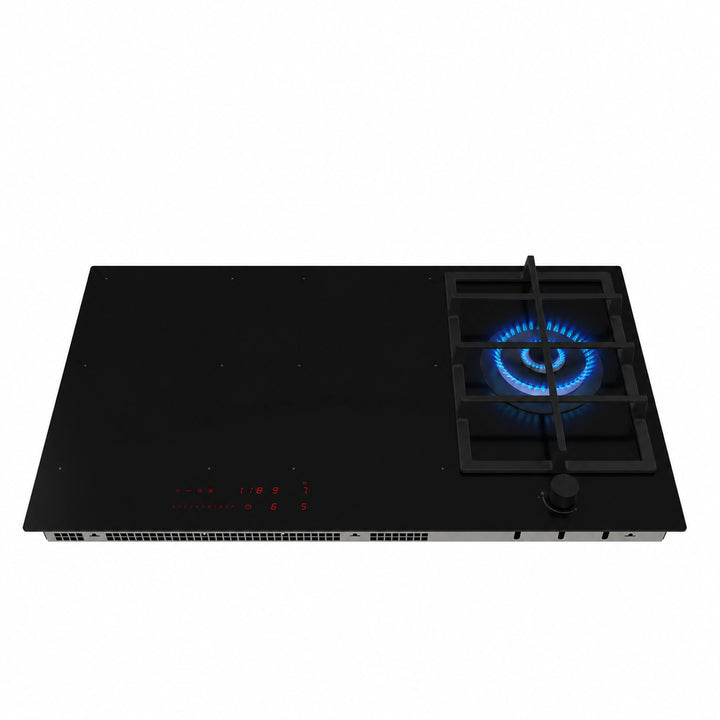 90cm - Hybrid Gas and Induction Hob with Wok Burner