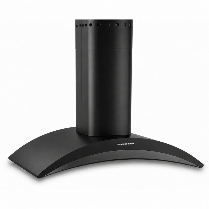 90cm kitchen island cooker hood with gun metal PVD steel and powerful motor