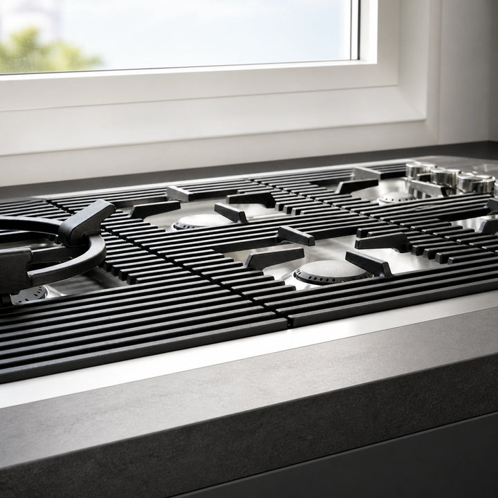 87cm - Milano Lusso 5-Burner Gas Hobs Gold - Copper - Gun Metal - Stainless - Flush Knobs