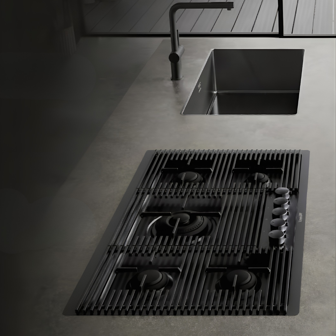 Gun Metal hob with Matching Undermount Sink
