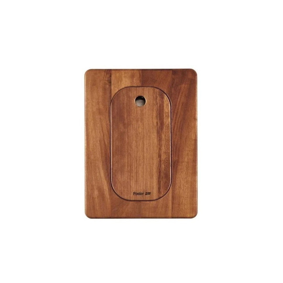 Iroko Sliding Chopping Board With Hidden Colander 