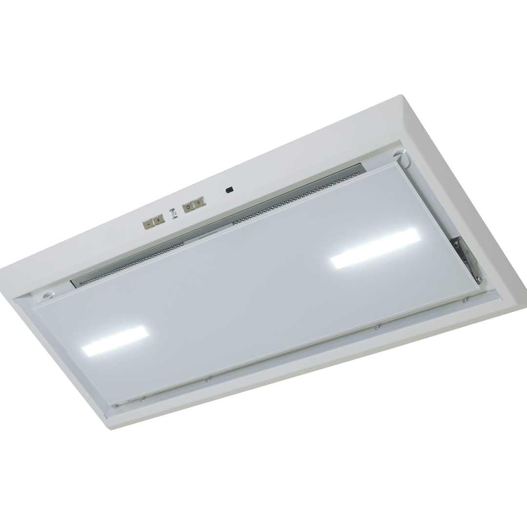 CAN PLUS - Powerful 72cm or 86cm Canopy Hood - White - Luxair Cooker Hoods Limited