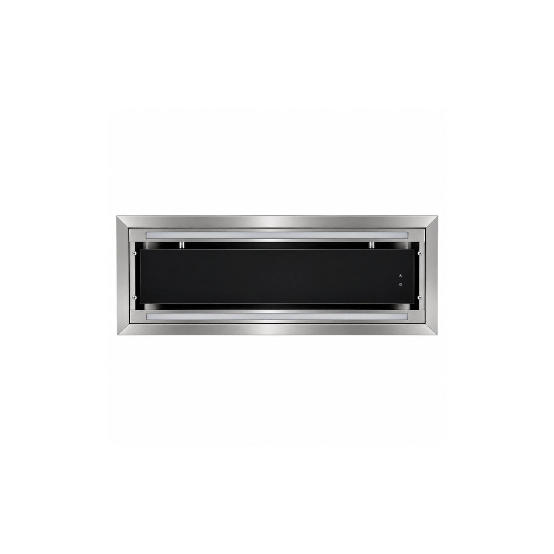 Mira Stainless Steel Frame Black Glass Door
