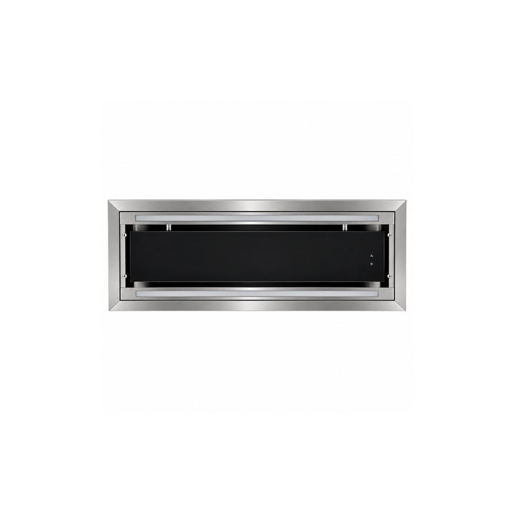 Mira Stainless Steel Frame Black Glass Door