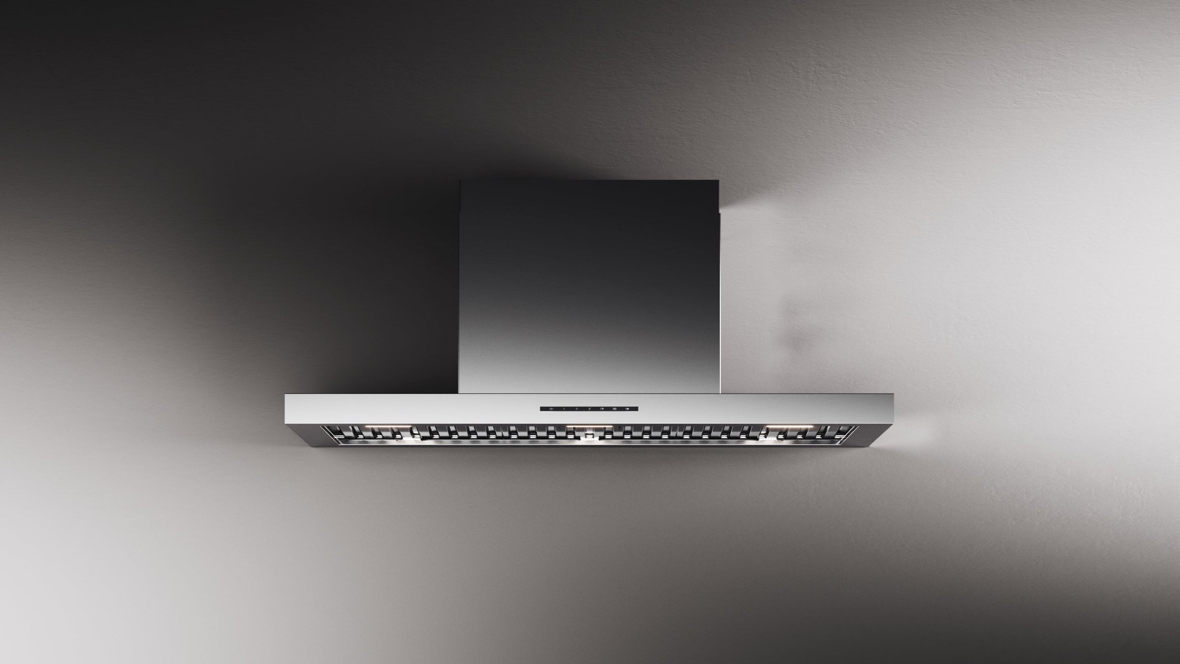 from 90cm to 180cm lusso wall mounted cooker hoods in lack or stainless steel