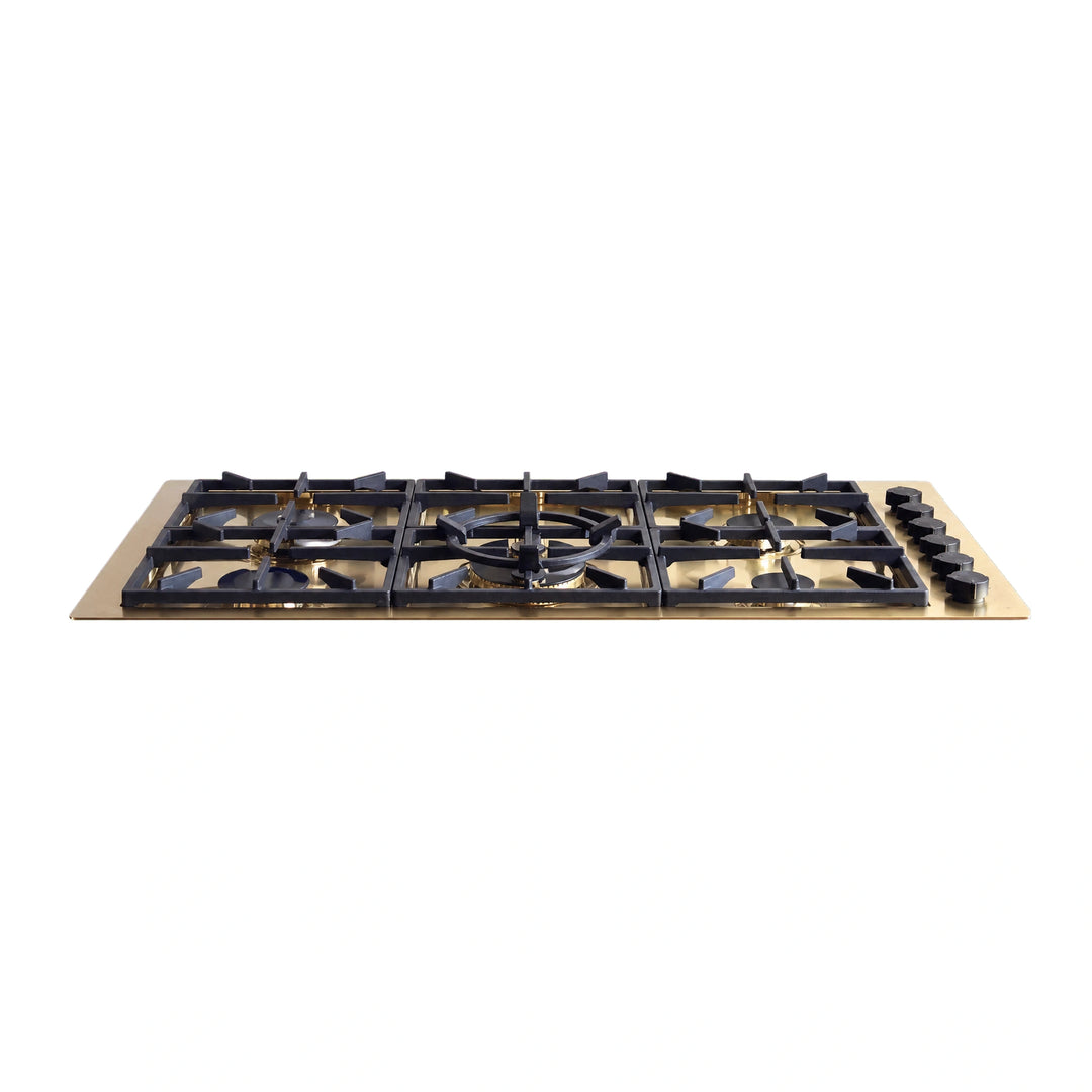 Milano Lusso 115cm 6 Burner Gas Hob - Stainless Steel, Gold, Copper or Gun Metal