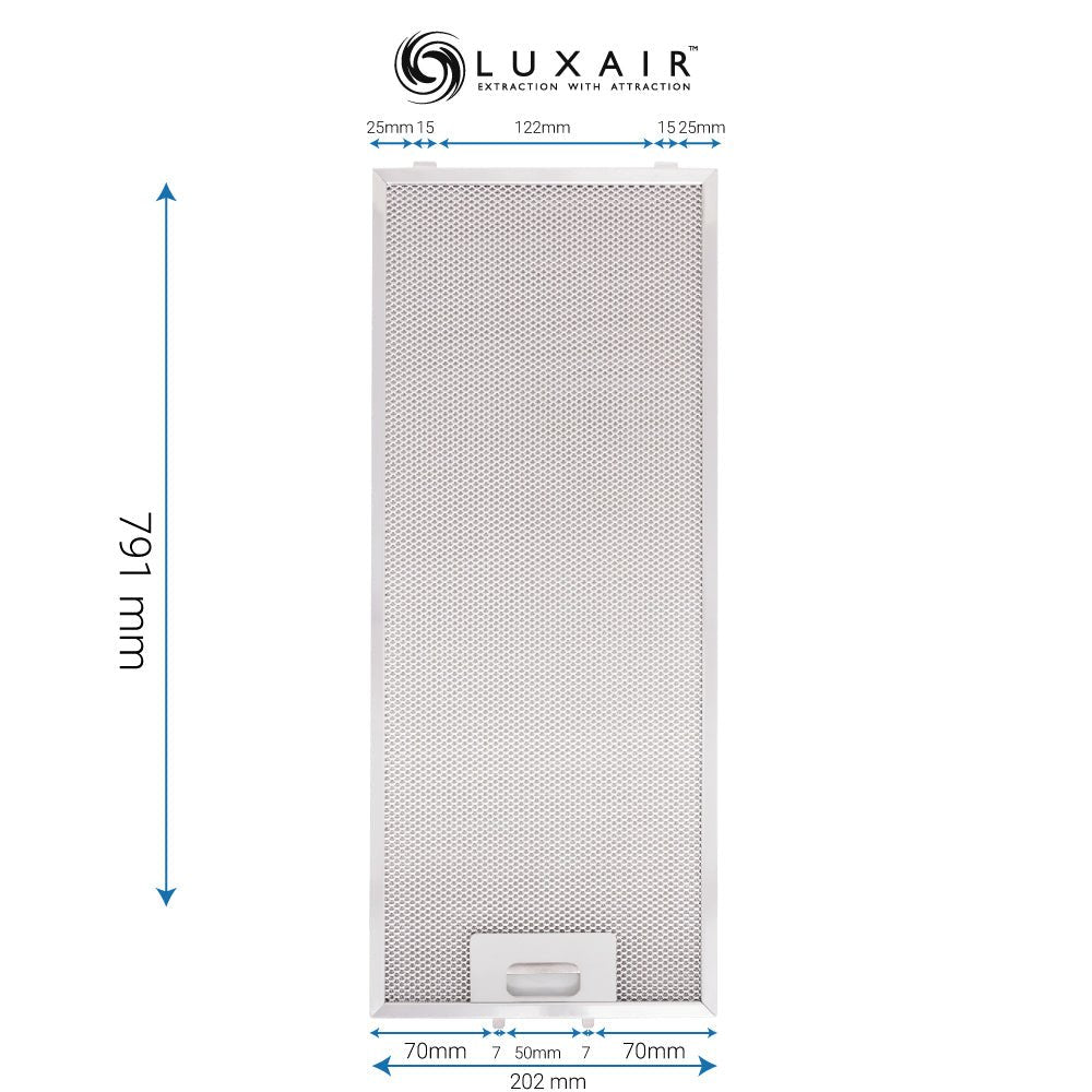 Metal Grease Filters - All Sizes - Luxair Cooker Hoods Limited