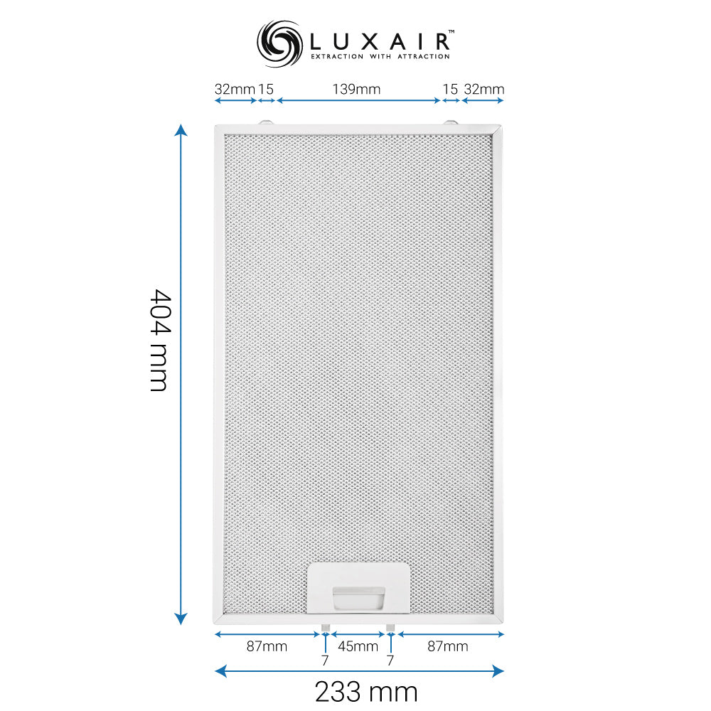 Metal Grease Filters - All Sizes - Luxair Cooker Hoods Limited