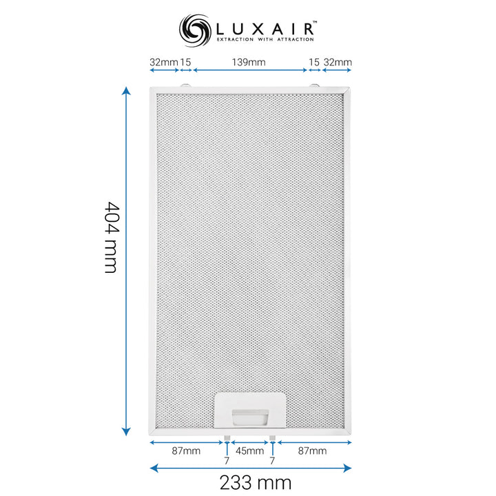 Metal Grease Filters - All Sizes - Luxair Cooker Hoods Limited