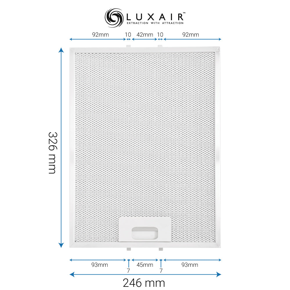 Metal Grease Filters - All Sizes - Luxair Cooker Hoods Limited