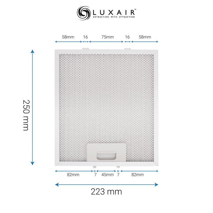 Metal Grease Filters - All Sizes - Luxair Cooker Hoods Limited