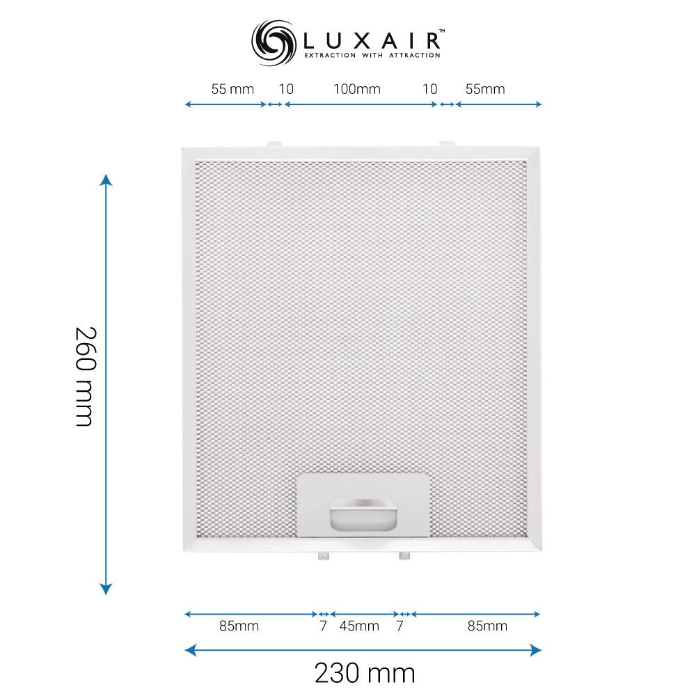 Metal Grease Filters - All Sizes - Luxair Cooker Hoods Limited