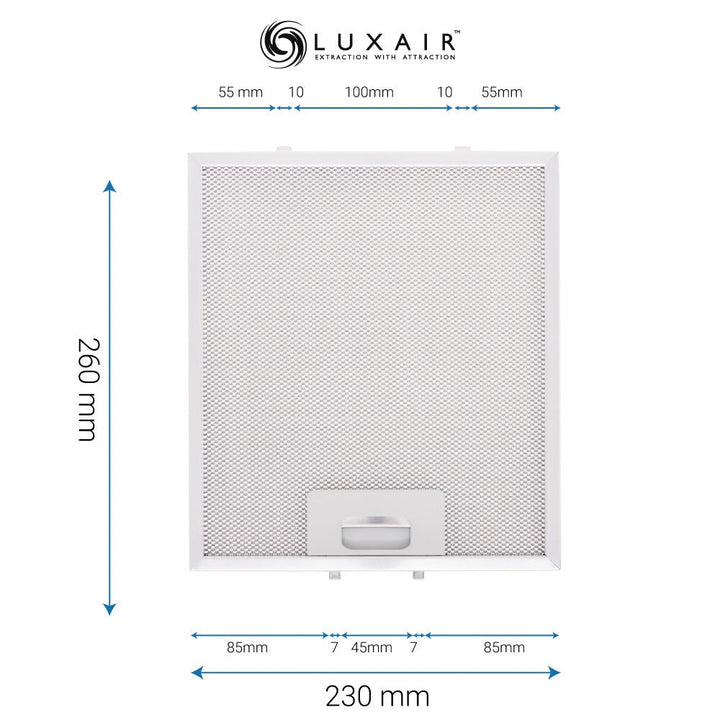 Metal Grease Filters - All Sizes - Luxair Cooker Hoods Limited