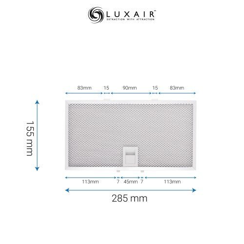 Metal Grease Filters - All Sizes - Luxair Cooker Hoods Limited