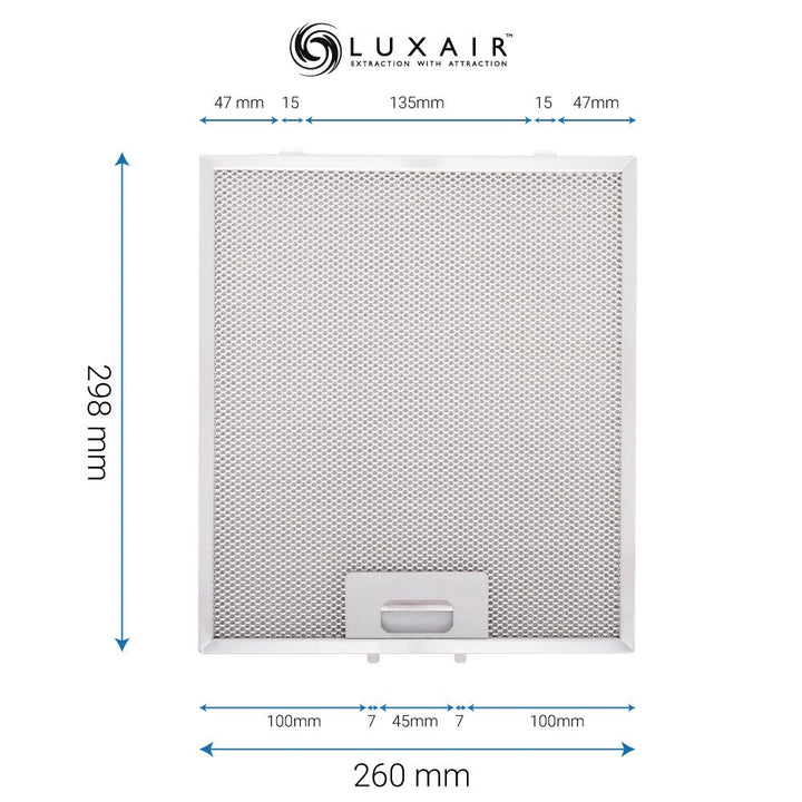 Metal Grease Filters - All Sizes - Luxair Cooker Hoods Limited