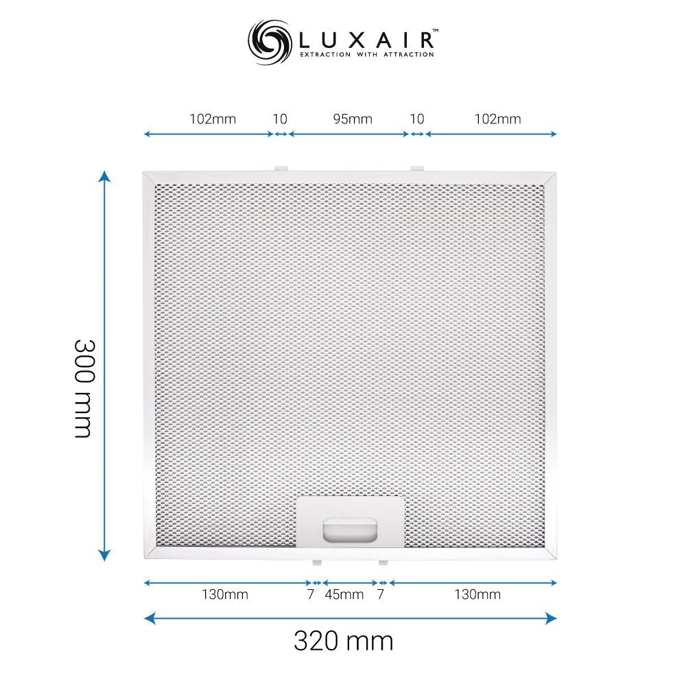 Metal Grease Filters - All Sizes - Luxair Cooker Hoods Limited