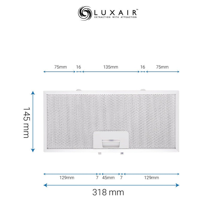 Metal Grease Filters - All Sizes - Luxair Cooker Hoods Limited