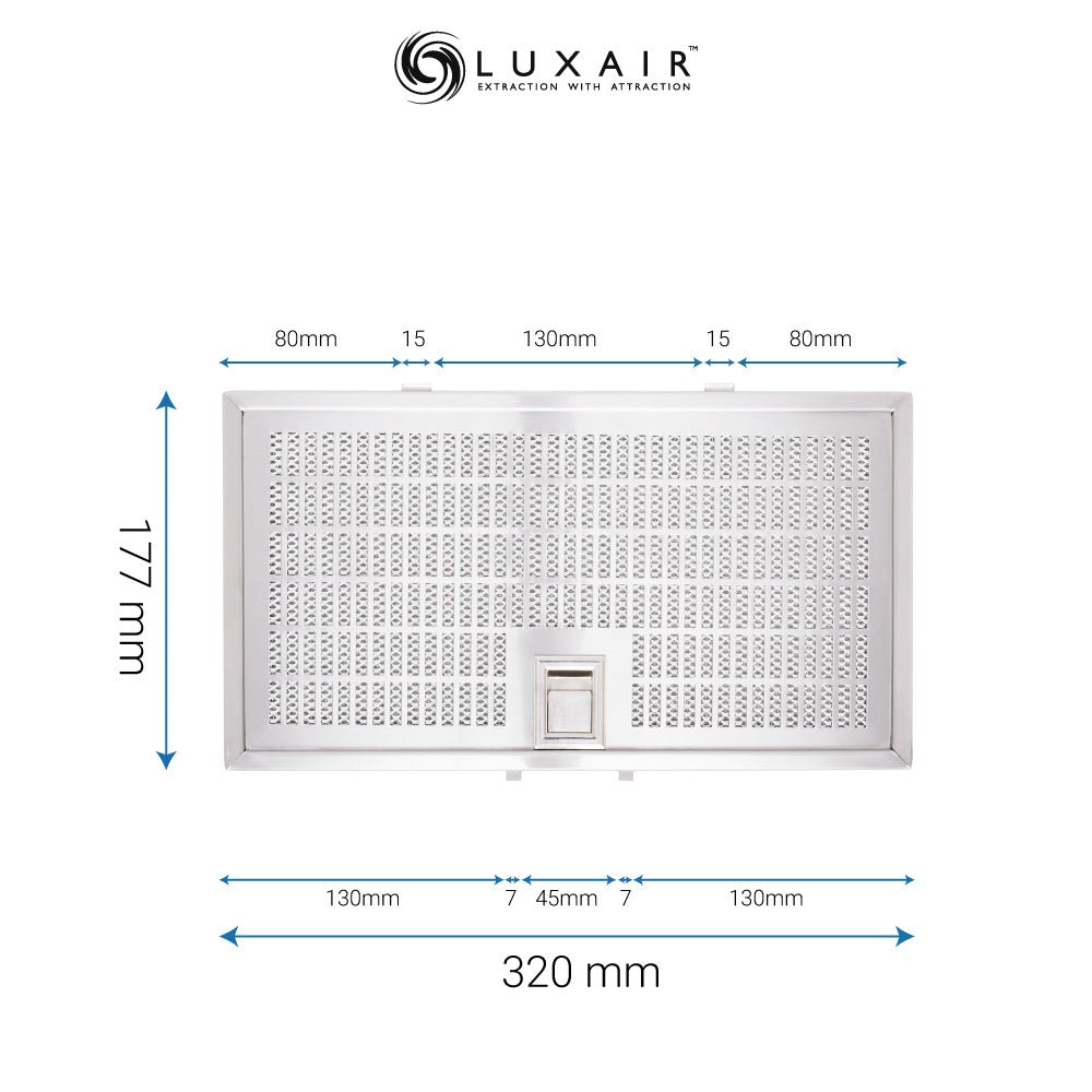 Metal Grease Filters - All Sizes - Luxair Cooker Hoods Limited