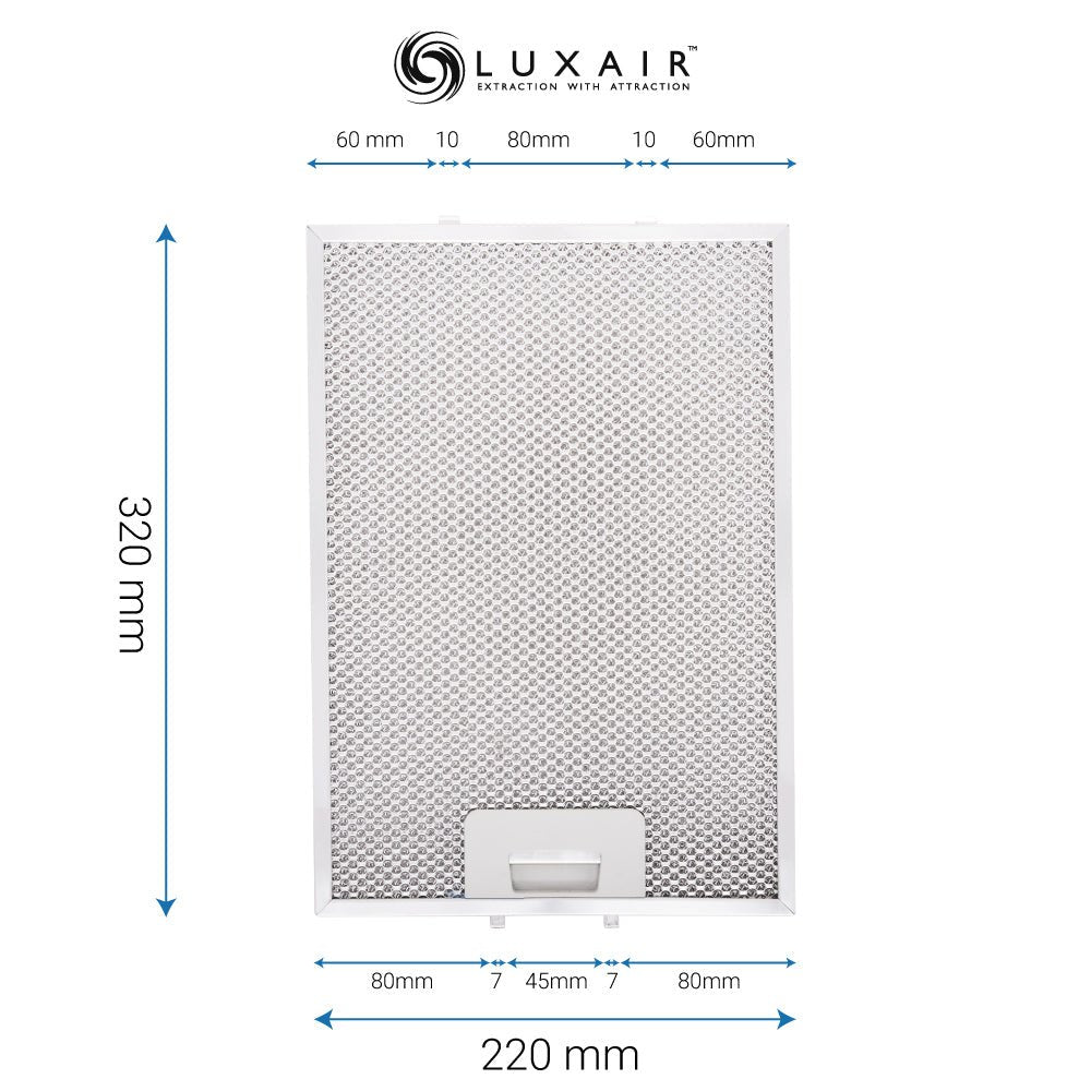 Metal Grease Filters - All Sizes - Luxair Cooker Hoods Limited